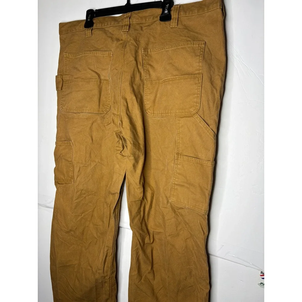 Brahma Mens 40x32 Carpenter Pants Brown Canvas Workwear wide leg parachute